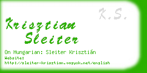 krisztian sleiter business card